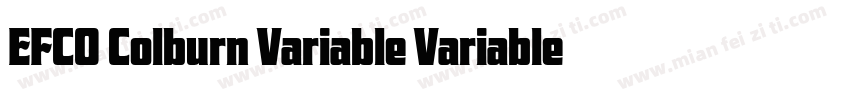 EFCO Colburn Variable Variable字体转换